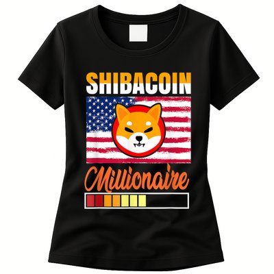 Shibacoin Miner Shiba Inu Coin Dog Lover Cryptocurrency Womens T-Shirt
