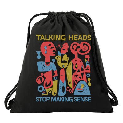 Stop Making Sensee Talking Heads Retro Drawstring Bag