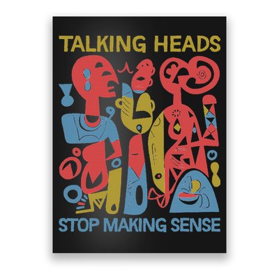 Stop Making Sensee Talking Heads Retro Poster