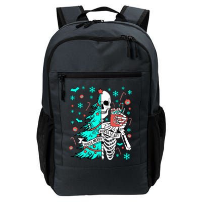 Sorta Merry Sorta Scary Funny Christmas Skeleton Tree Santa Gift Daily Commute Backpack