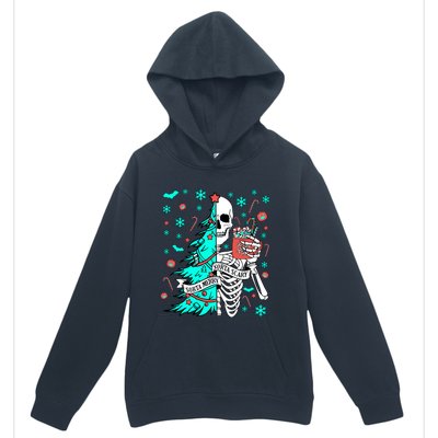 Sorta Merry Sorta Scary Funny Christmas Skeleton Tree Santa Gift Urban Pullover Hoodie