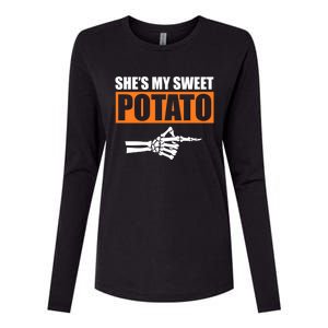 Shes My Sweet Potato Gift I Yam Matching Couple Halloween Gift Womens Cotton Relaxed Long Sleeve T-Shirt