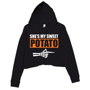 Shes My Sweet Potato Gift I Yam Matching Couple Halloween Gift Crop Fleece Hoodie