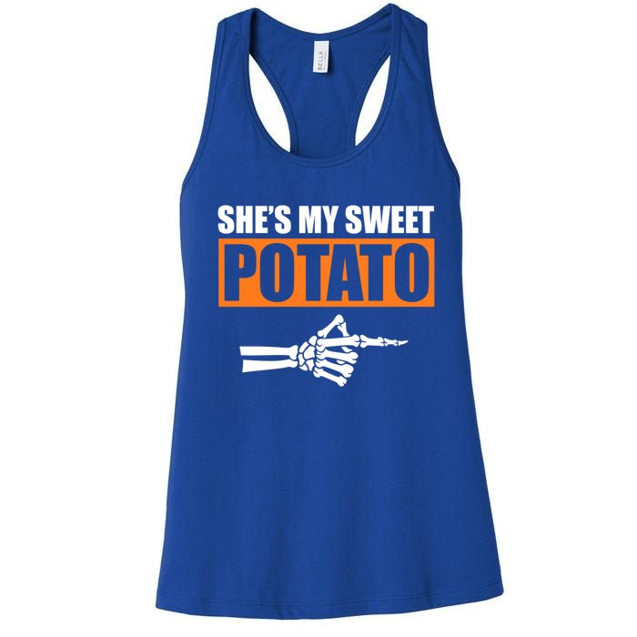 Shes My Sweet Potato Gift I Yam Matching Couple Halloween Gift Women's Racerback Tank