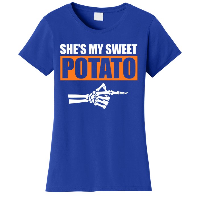 Shes My Sweet Potato Gift I Yam Matching Couple Halloween Gift Women's T-Shirt