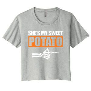 Shes My Sweet Potato Gift I Yam Matching Couple Halloween Gift Women's Crop Top Tee