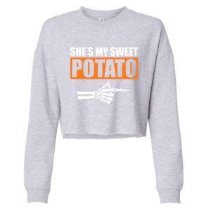 Shes My Sweet Potato Gift I Yam Matching Couple Halloween Gift Cropped Pullover Crew