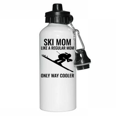 Ski Mom Skiing Gift Aluminum Water Bottle 