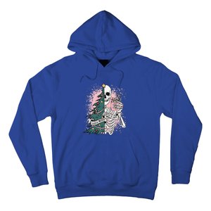 Sorta Merry Sorta Scary Funny Christmas Skeleton Bleached  Hoodie