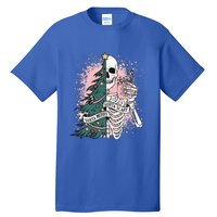 Sorta Merry Sorta Scary Funny Christmas Skeleton Bleached  Tall T-Shirt