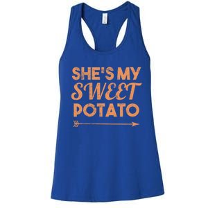 Shes My Sweet Potato Gift I Yam Matching Thanksgiving Gift Women's Racerback Tank