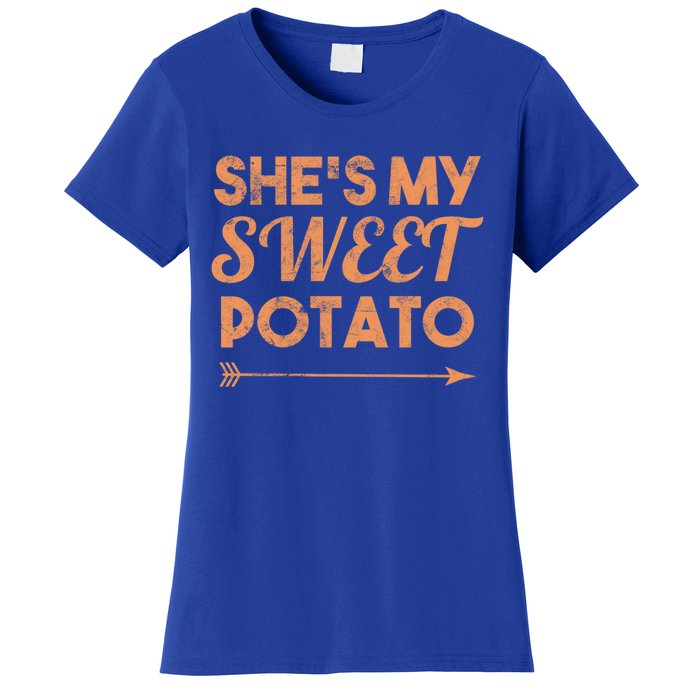 Shes My Sweet Potato Gift I Yam Matching Thanksgiving Gift Women's T-Shirt