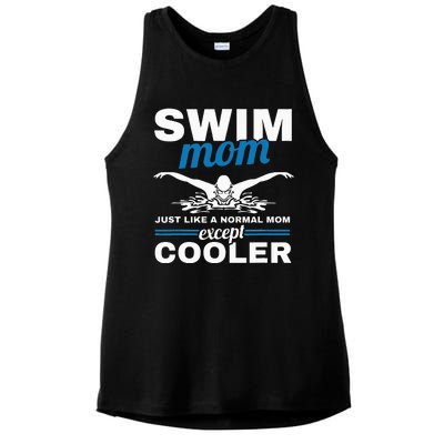 Swimmer Mother Swimming  Swim Mom Like A Normal Mom Ladies PosiCharge Tri-Blend Wicking Tank