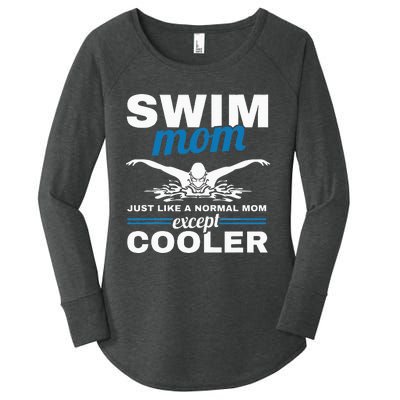 Swimmer Mother Swimming  Swim Mom Like A Normal Mom Women's Perfect Tri Tunic Long Sleeve Shirt