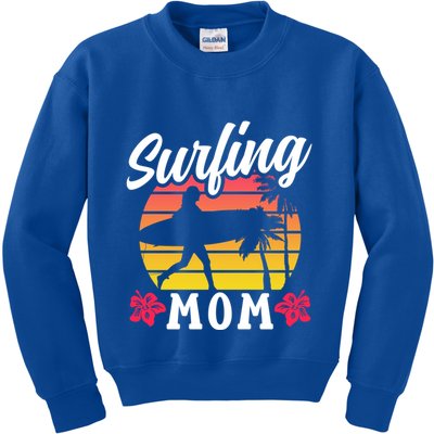 Surfing Mom Sayings Surfboard Surfer Surf Mother Mommy Mama Gift Kids Sweatshirt