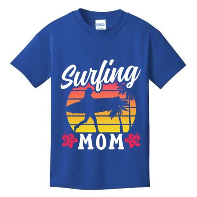 Surfing Mom Sayings Surfboard Surfer Surf Mother Mommy Mama Gift Kids T-Shirt