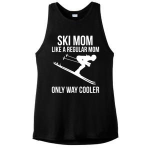 Ski Mom Skiing Gift Ladies PosiCharge Tri-Blend Wicking Tank