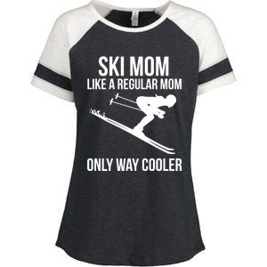 Ski Mom Skiing Gift Enza Ladies Jersey Colorblock Tee