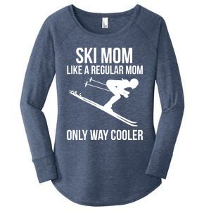 Ski Mom Skiing Gift Women's Perfect Tri Tunic Long Sleeve Shirt