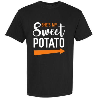 Shes My Sweet Potato Yam Couple Halloween Gift Garment-Dyed Heavyweight T-Shirt