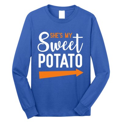 Shes My Sweet Potato Yam Couple Halloween Gift Long Sleeve Shirt