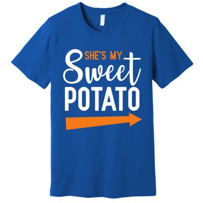 Shes My Sweet Potato Yam Couple Halloween Gift Premium T-Shirt