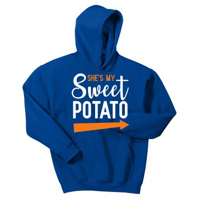 Shes My Sweet Potato Yam Couple Halloween Gift Kids Hoodie