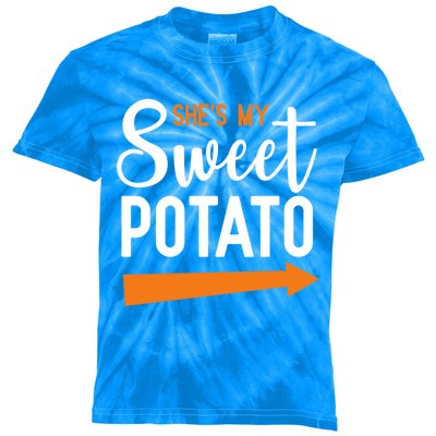 Shes My Sweet Potato Yam Couple Halloween Gift Kids Tie-Dye T-Shirt