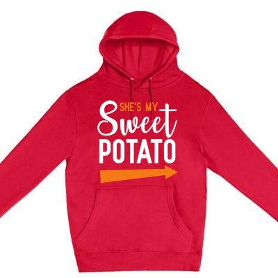 Shes My Sweet Potato Yam Couple Halloween Gift Premium Pullover Hoodie