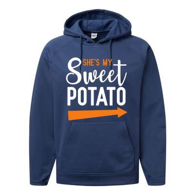 Shes My Sweet Potato Yam Couple Halloween Gift Performance Fleece Hoodie