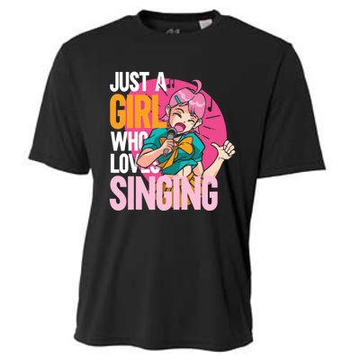 Singing | Musician Singer | Just A Girl Who Loves Singing Cooling Performance Crew T-Shirt