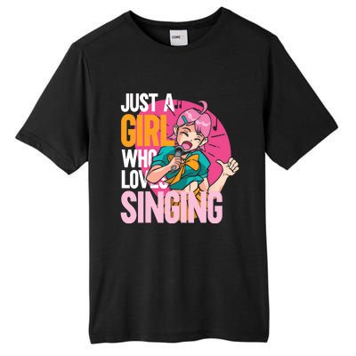 Singing | Musician Singer | Just A Girl Who Loves Singing Tall Fusion ChromaSoft Performance T-Shirt