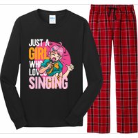 Singing | Musician Singer | Just A Girl Who Loves Singing Long Sleeve Pajama Set