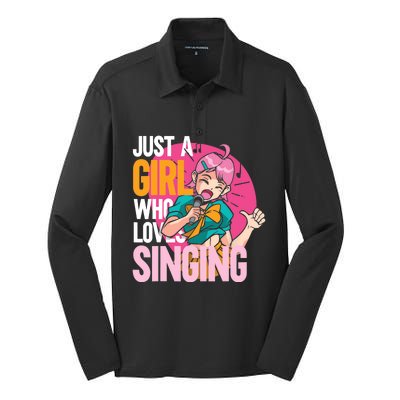 Singing | Musician Singer | Just A Girl Who Loves Singing Silk Touch Performance Long Sleeve Polo