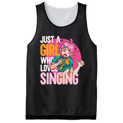 Singing | Musician Singer | Just A Girl Who Loves Singing Mesh Reversible Basketball Jersey Tank