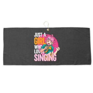 Singing | Musician Singer | Just A Girl Who Loves Singing Large Microfiber Waffle Golf Towel