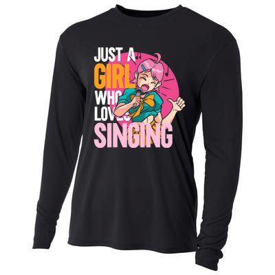 Singing | Musician Singer | Just A Girl Who Loves Singing Cooling Performance Long Sleeve Crew