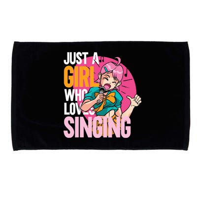 Singing | Musician Singer | Just A Girl Who Loves Singing Microfiber Hand Towel