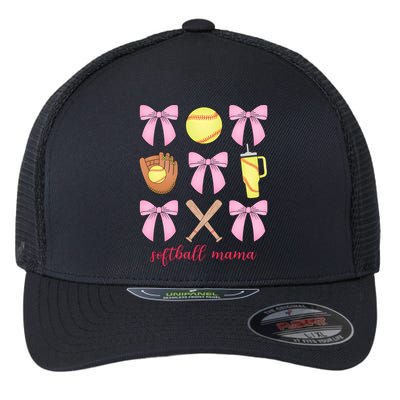 Softball Mama Sport Mom Flexfit Unipanel Trucker Cap