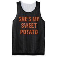 SheS My Sweet Potato I Yam Funny Set Couples Thanksgiving Gift Mesh Reversible Basketball Jersey Tank