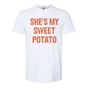 SheS My Sweet Potato I Yam Funny Set Couples Thanksgiving Gift Softstyle CVC T-Shirt