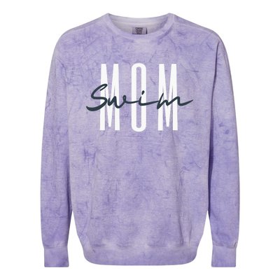 Swim Mom Swim Mama Swim Team Swimmers Mother Colorblast Crewneck Sweatshirt