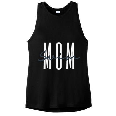 Swim Mom Swim Mama Swim Team Swimmers Mother Ladies PosiCharge Tri-Blend Wicking Tank