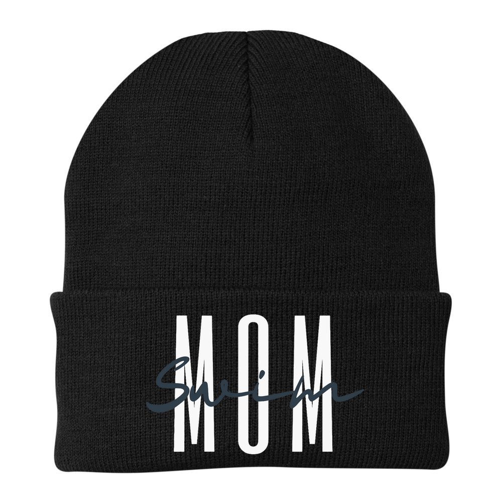 Swim Mom Swim Mama Swim Team Swimmers Mother Beanie