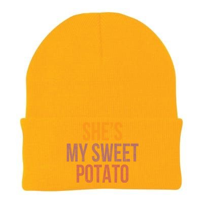 Shes My Sweet Potato Funny Thanksgiving Matching Couple Cute Gift Knit Cap Winter Beanie