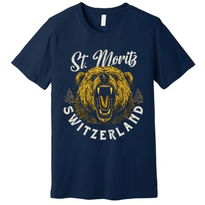 St. Moritz Switzerland Hiking Outdoor Graphic Premium T-Shirt