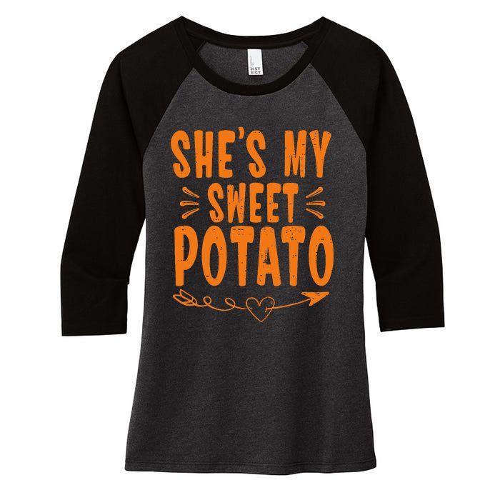 SheS My Sweet Potato I Yam Women's Tri-Blend 3/4-Sleeve Raglan Shirt