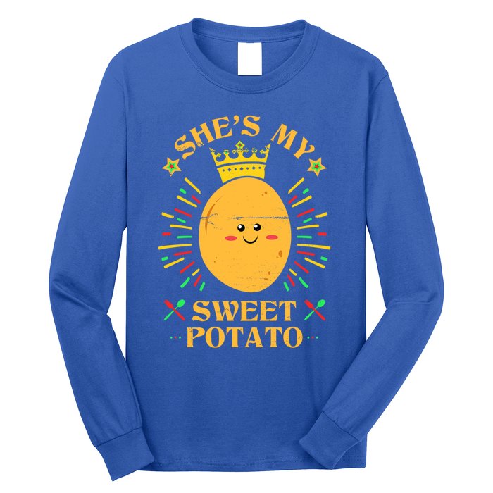 Shes My Sweet Potato I Yam Funny Thanksgiving Couples Gift Long Sleeve Shirt