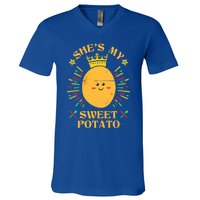 Shes My Sweet Potato I Yam Funny Thanksgiving Couples Gift V-Neck T-Shirt