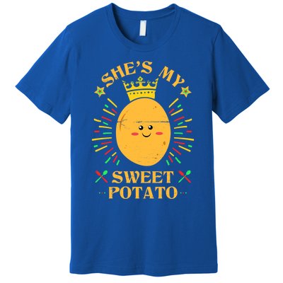 Shes My Sweet Potato I Yam Funny Thanksgiving Couples Gift Premium T-Shirt